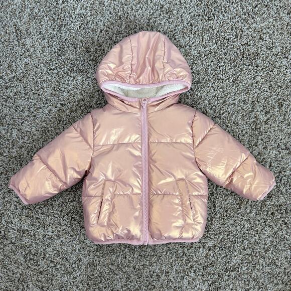 Swiss+Tech Iridescent Pink Puffer Jacket | 12M - Picture 2 of 7